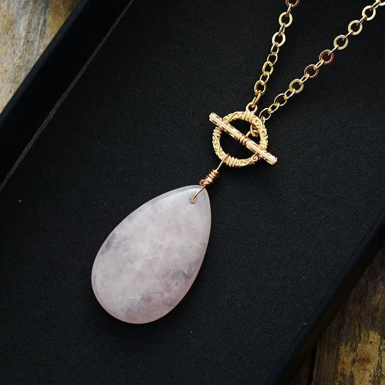 'Guwiiny' Rose Quartz Pendant Necklace