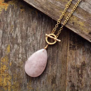 'Guwiiny' Rose Quartz Pendant Necklace