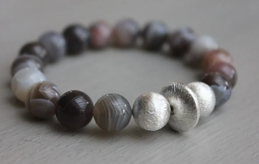 Hand-made Semi Precious Stone Stacking Bracelet