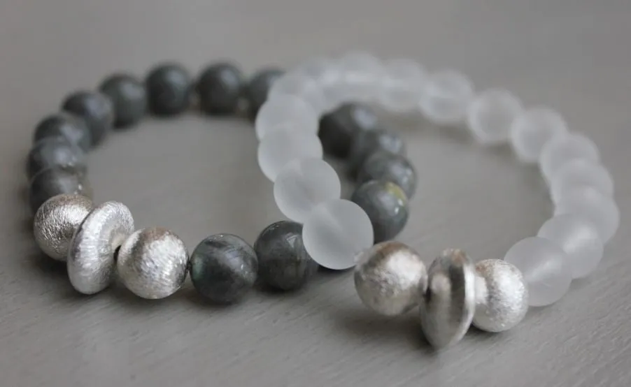 Hand-made Semi Precious Stone Stacking Bracelet