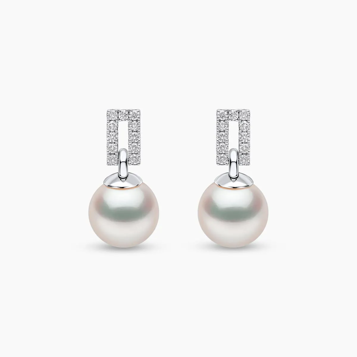 Jazz 18K Gold Akoya Pearl and Diamond Earrings