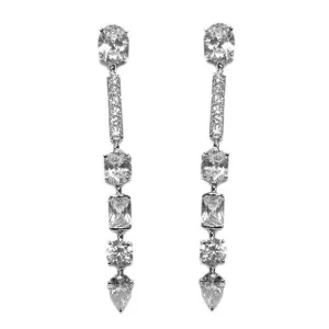 Jazzell Linear CZ Earrings