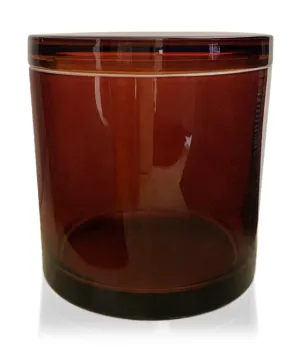 Jumbo Tumbler - Amber Jar with Glass Lid 700ml