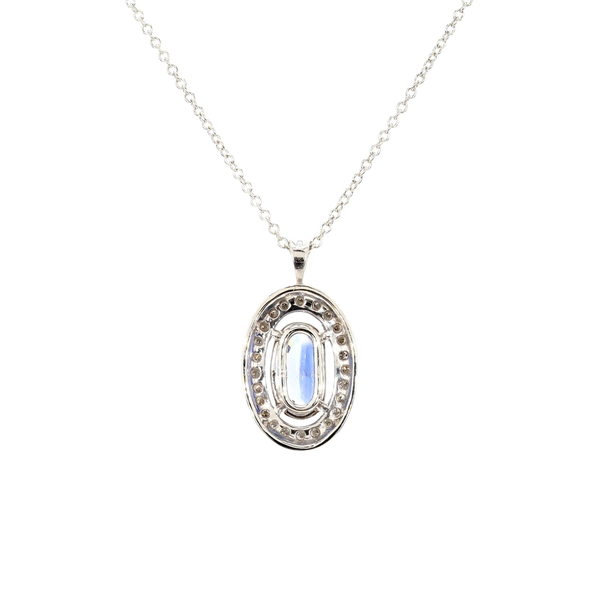 Kashmir Sapphire and Diamond Pendant