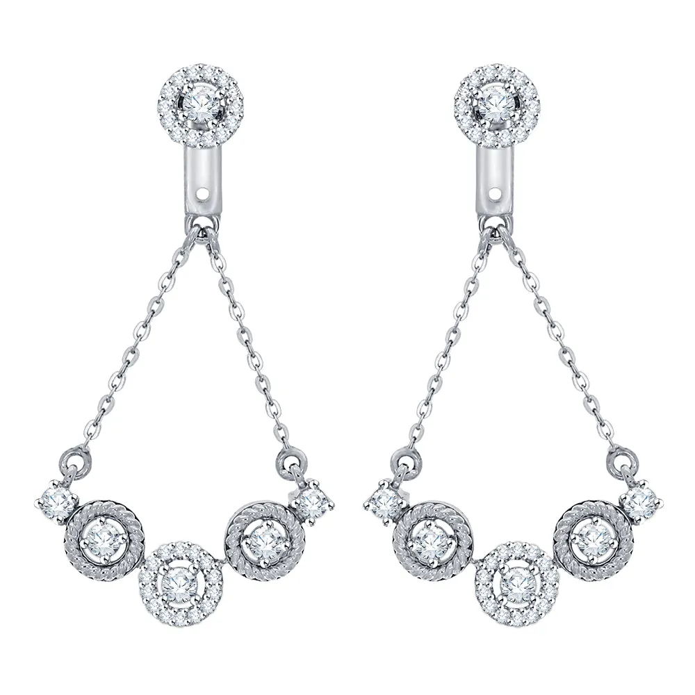 KATARINA 3/4 cttw Diamond Dangle Earrings