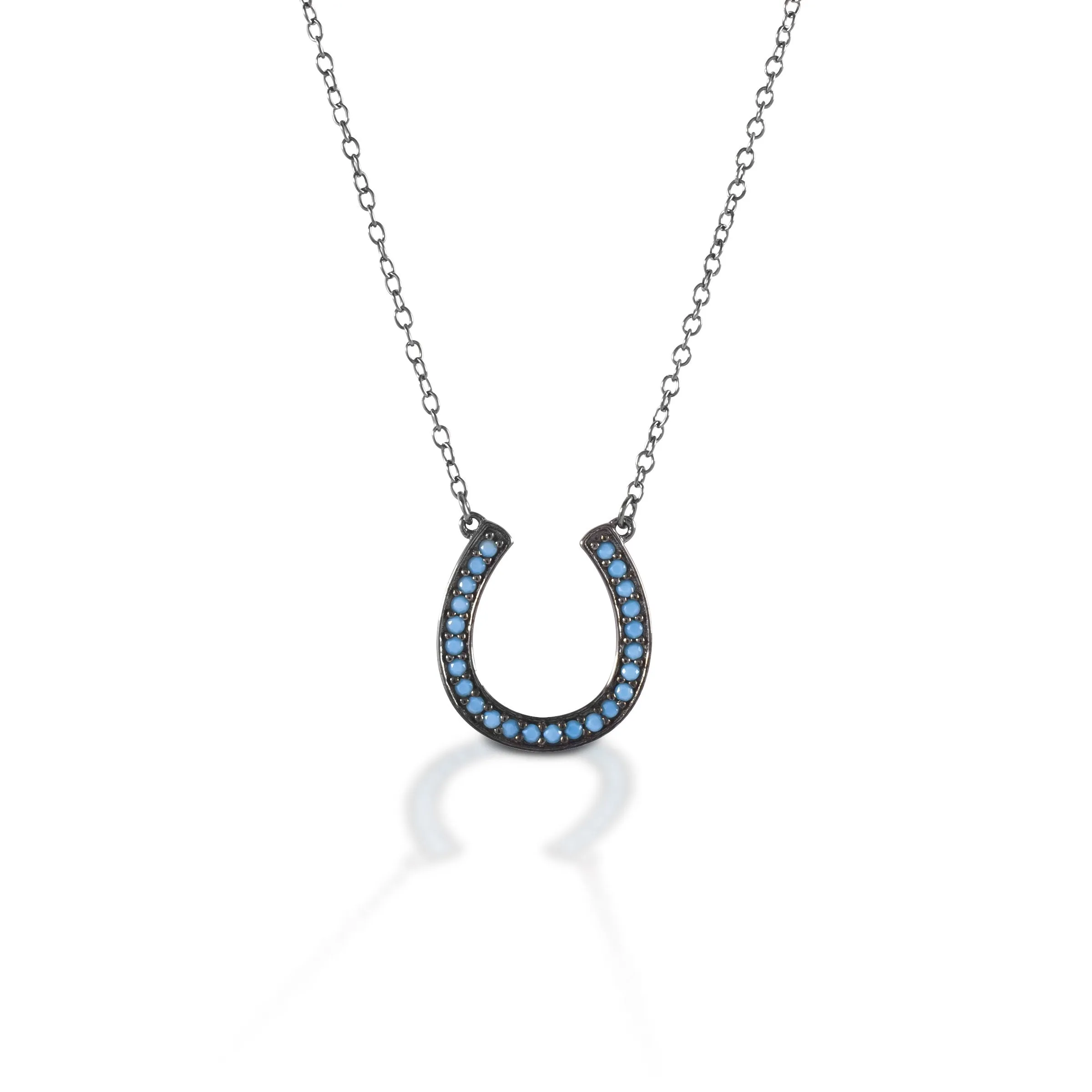 Kelly Herd Turquoise Horseshoe Necklace