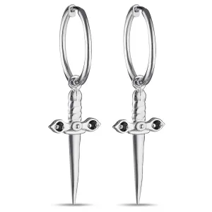 Kyoti Mini Sword Charm Earrings Silver