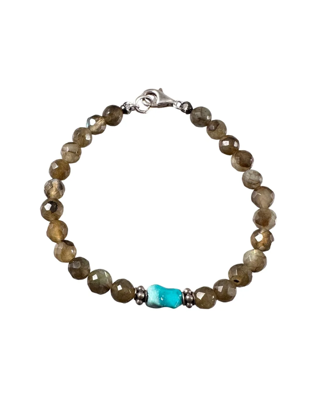 Labradorite & Turquoise Bead Bracelet