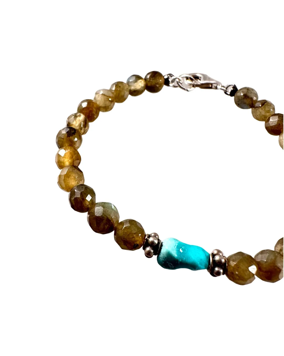 Labradorite & Turquoise Bead Bracelet