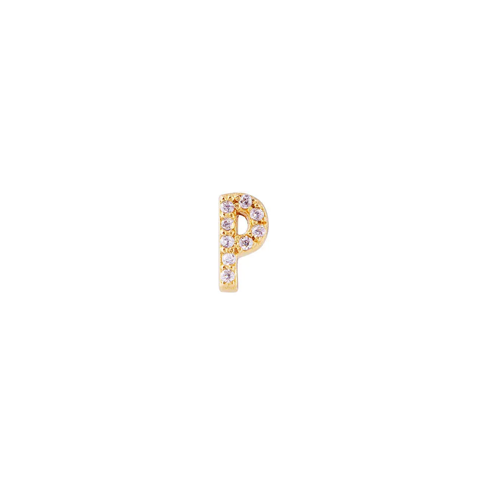 LETTER PAVE STUD - P