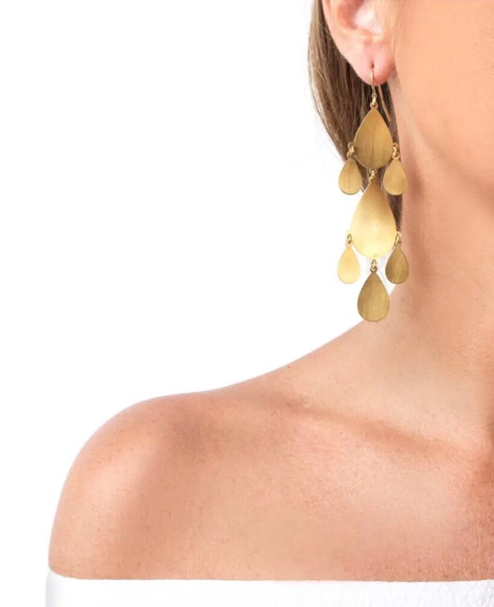 LONG EARRINGS "TREVI" GOLD