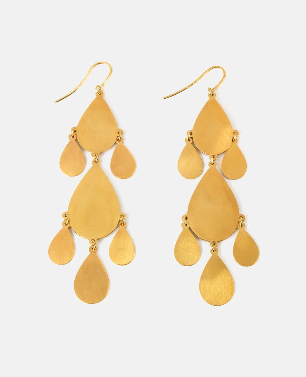 LONG EARRINGS "TREVI" GOLD