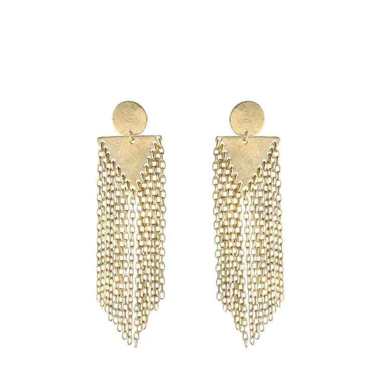 MAR Kayly Geometric Mini Fringe Statement Earring