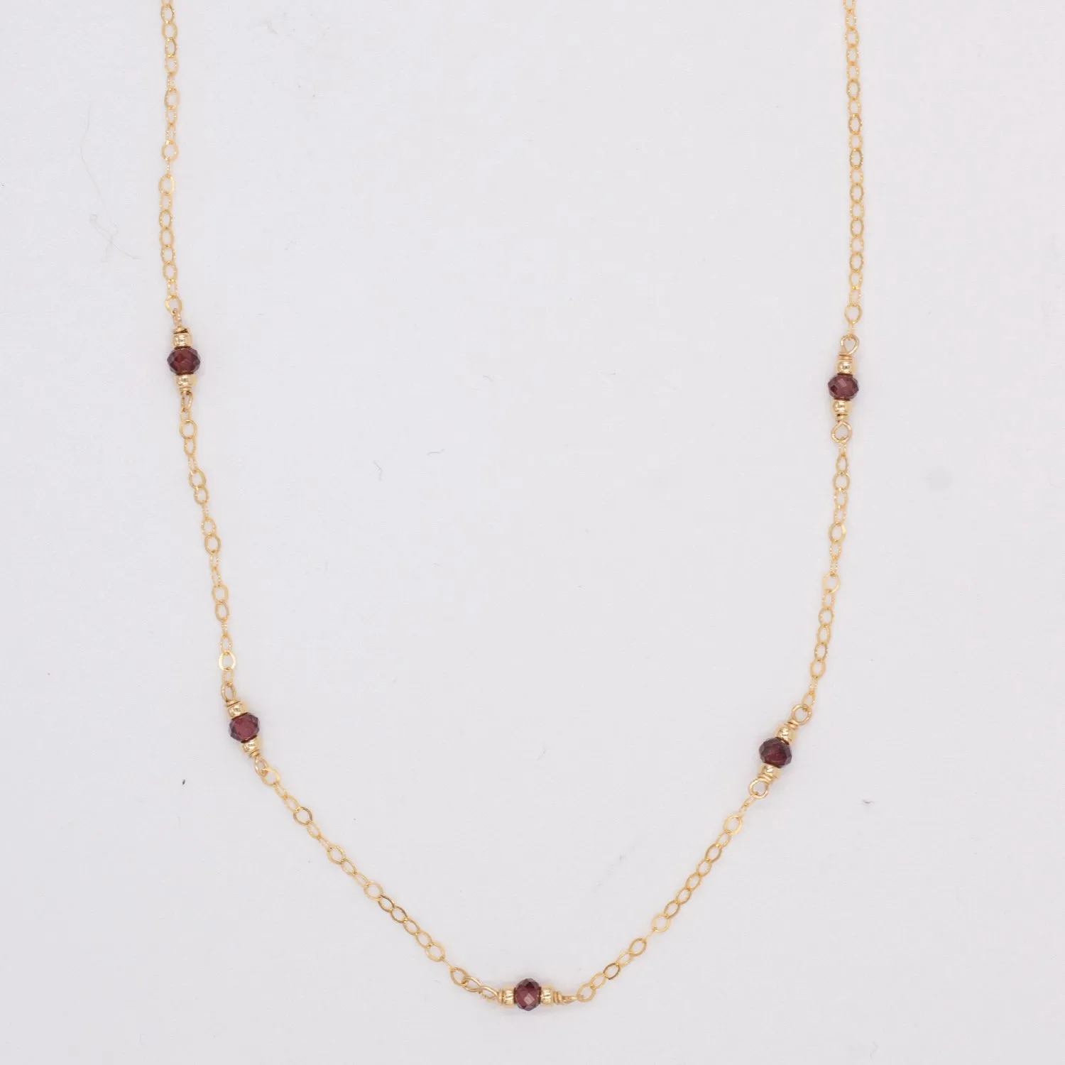 marrakesh five-station garnet necklace