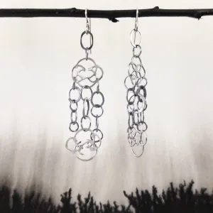 Mixed element chandelier earrings