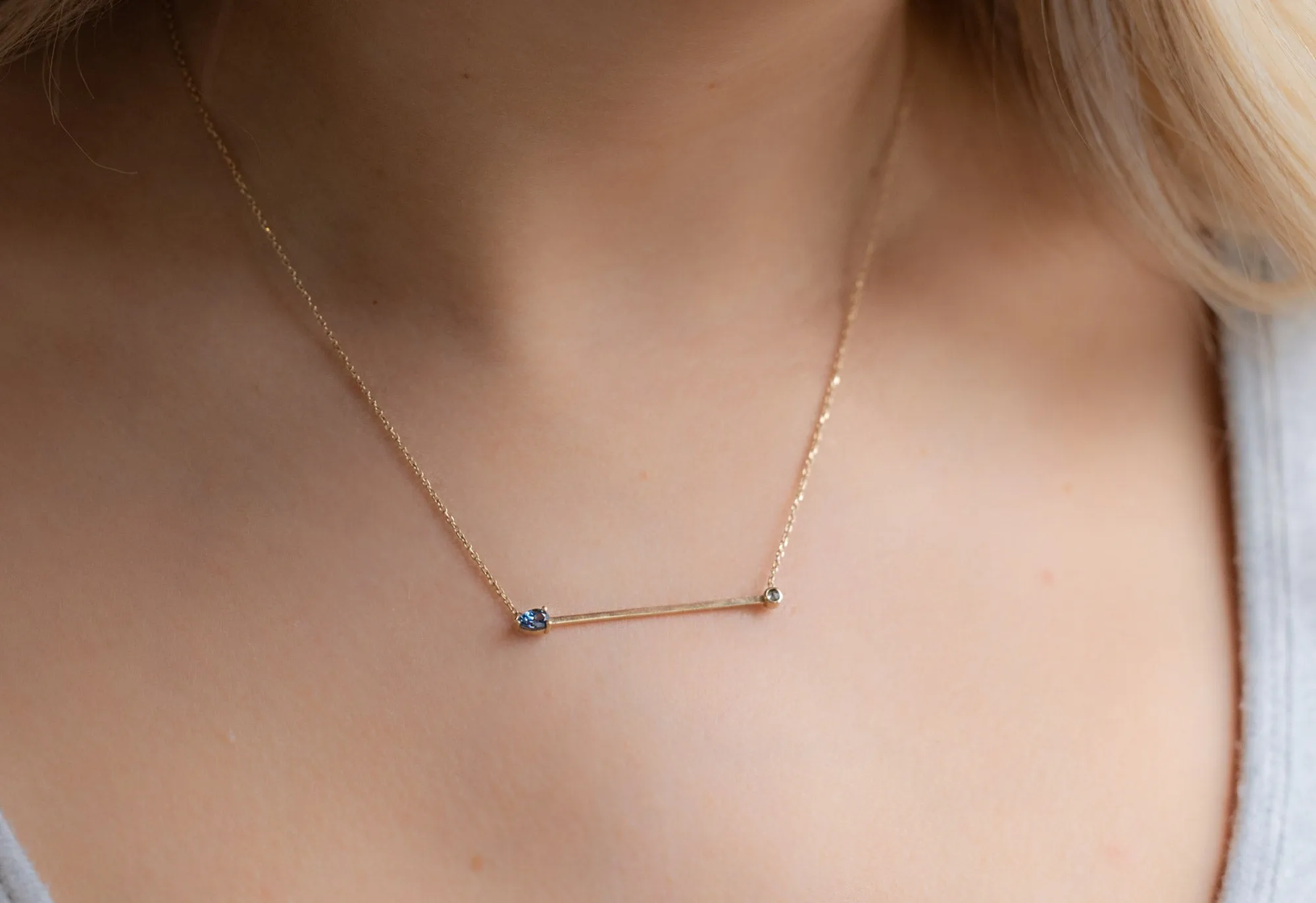 Montana Sapphire Horizon Necklace