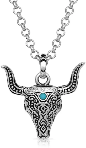 Montana Silversmiths Sky Touched Steer Head Necklace