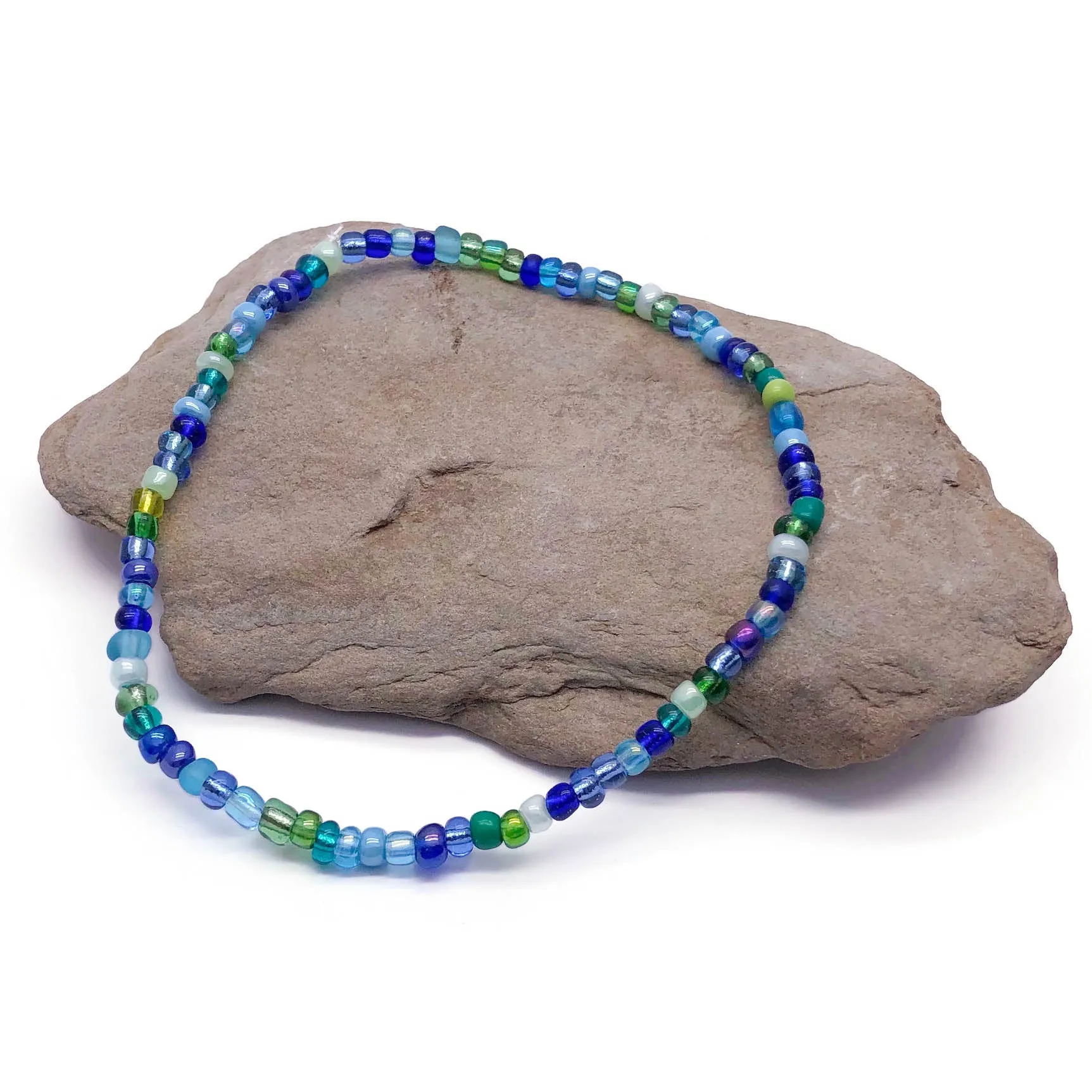 Multi-Colour Seed Bead Anklet - Colour Choice