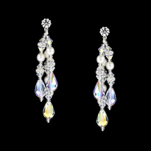 Multi-Drop Crystal & Pearl Earrings