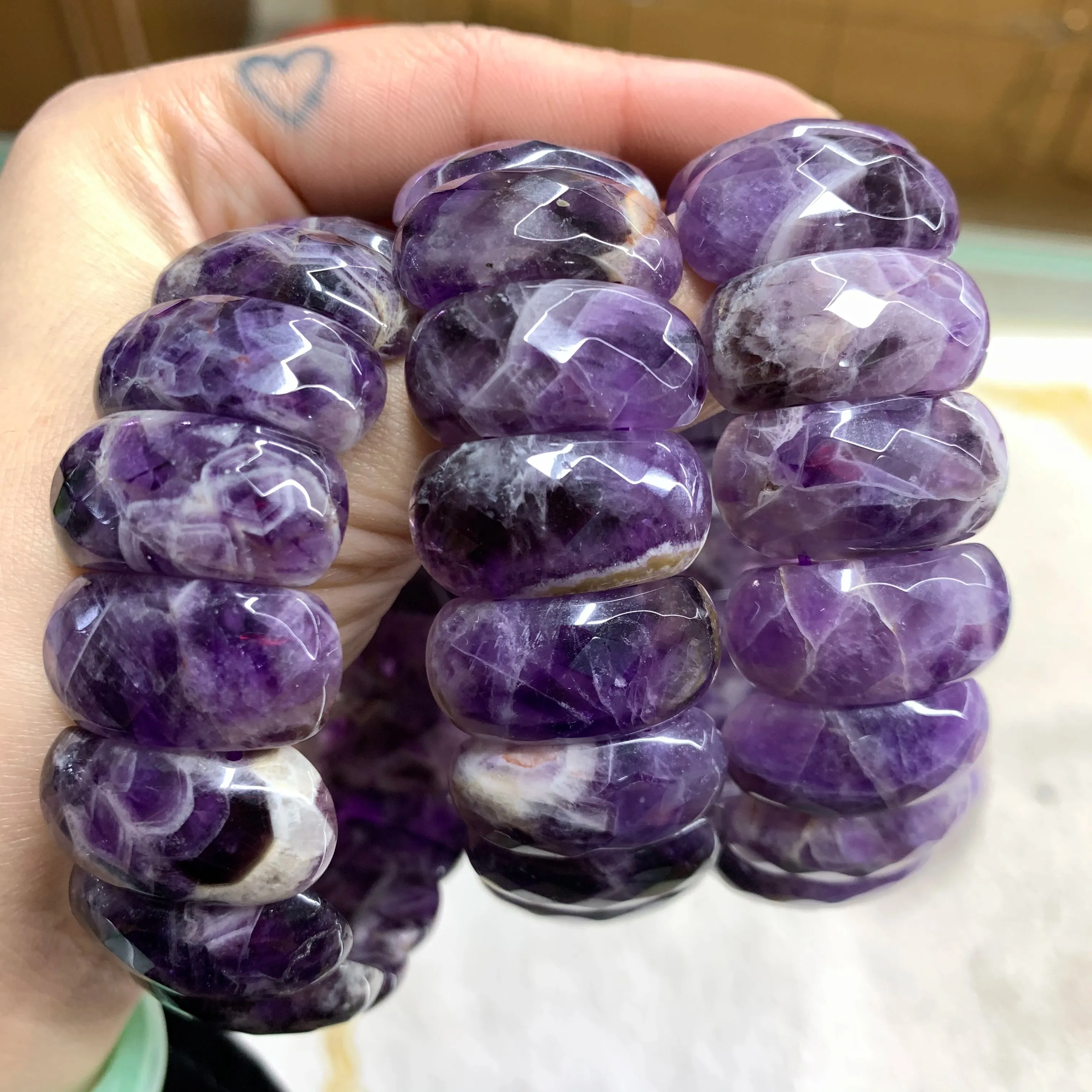 Natural Amethyst Gemstone Bracelet Natural Energy Stone