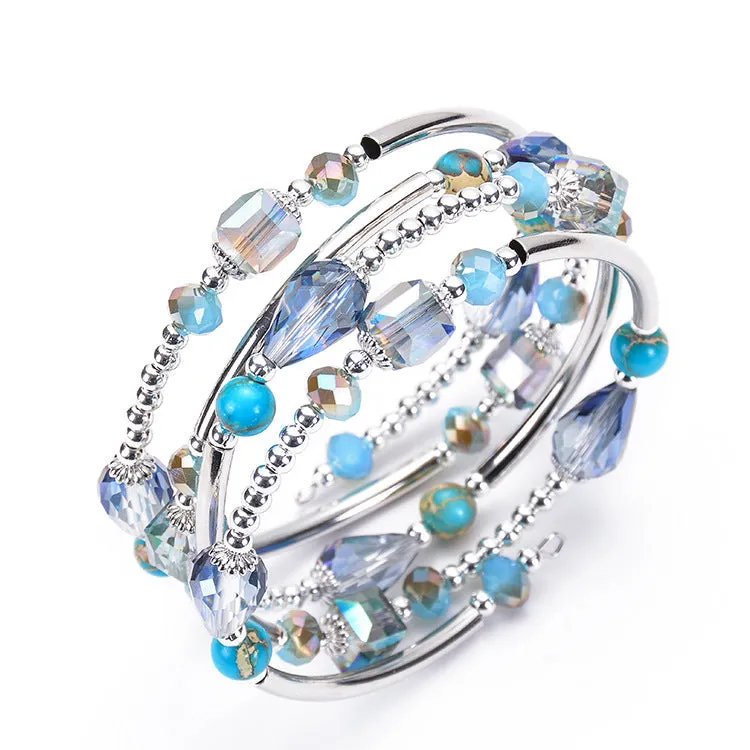 Natural Crystal Winding Bracelet Natural Stone Turquoise