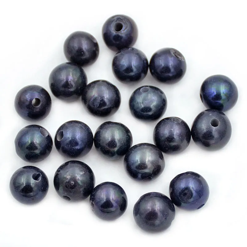 Natural Gemstone 10mm Round Loose Beads Big Hole 2mm Sized 30pcs