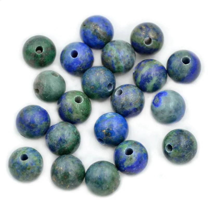 Natural Gemstone 10mm Round Loose Beads Big Hole 2mm Sized 30pcs