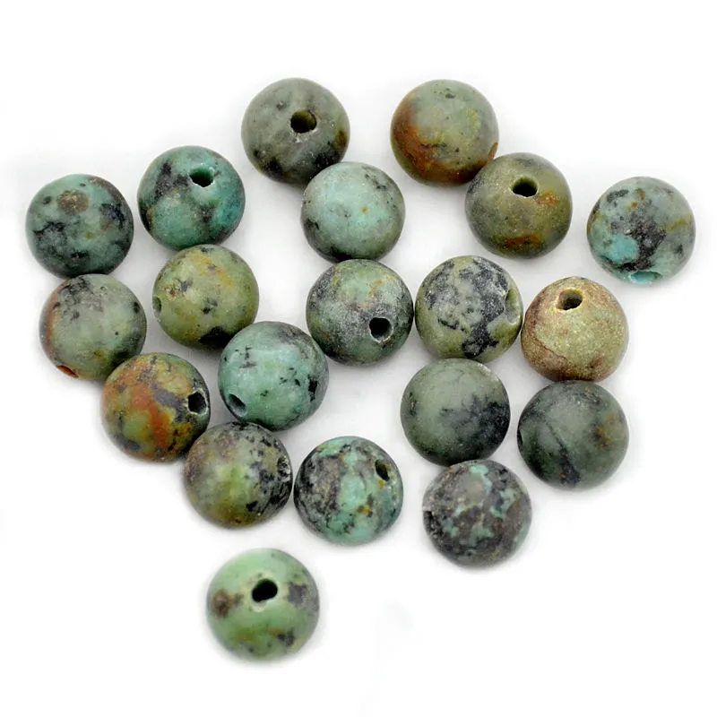 Natural Gemstone 10mm Round Loose Beads Big Hole 2mm Sized 30pcs