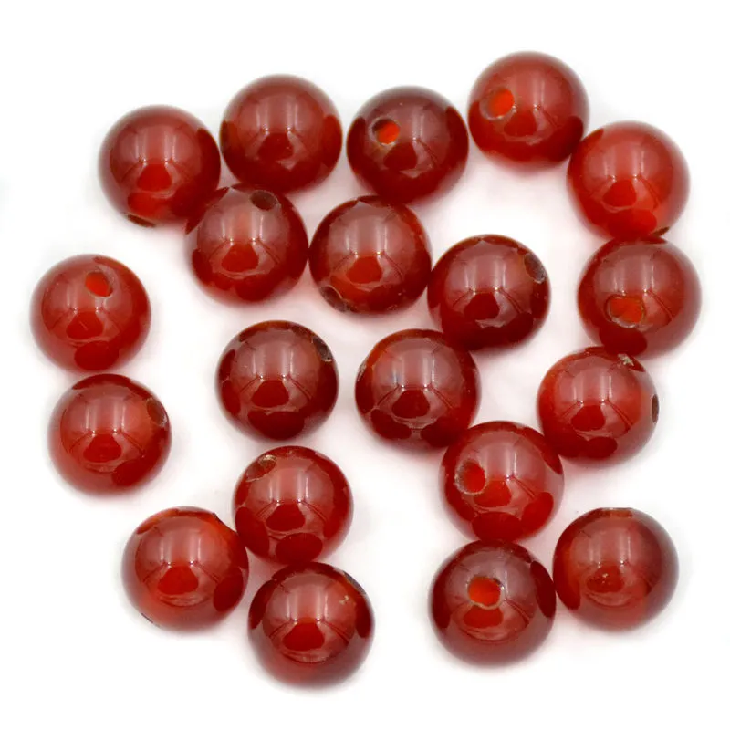 Natural Gemstone 10mm Round Loose Beads Big Hole 2mm Sized 30pcs