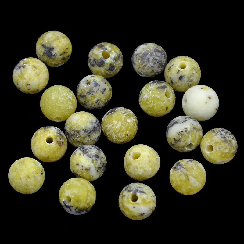 Natural Gemstone 10mm Round Loose Beads Big Hole 2mm Sized 30pcs