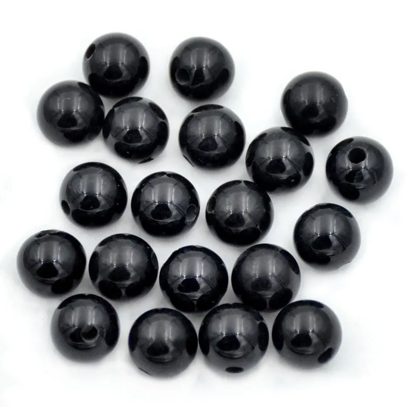 Natural Gemstone 10mm Round Loose Beads Big Hole 2mm Sized 30pcs