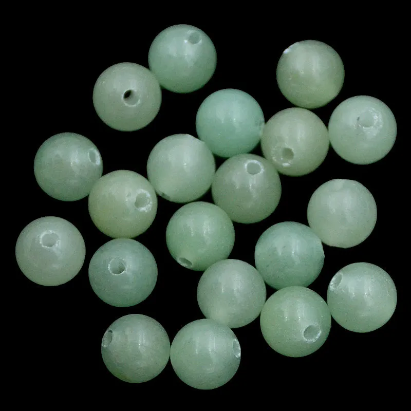 Natural Gemstone 10mm Round Loose Beads Big Hole 2mm Sized 30pcs