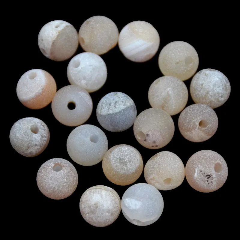 Natural Gemstone 10mm Round Loose Beads Big Hole 2mm Sized 30pcs