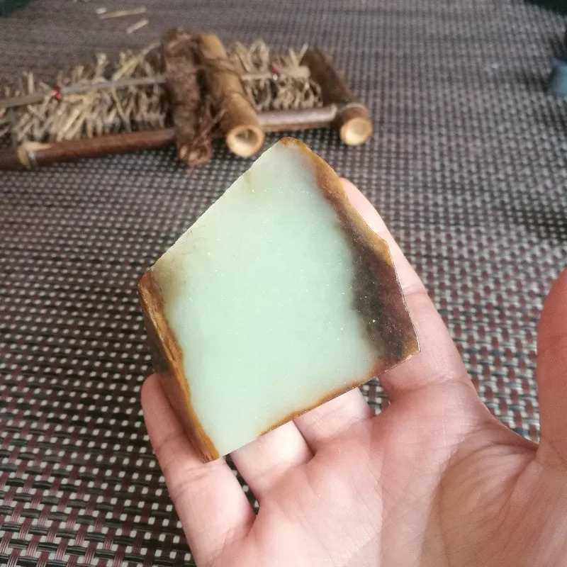 Natural Hetian Jade Rough Nephrite Raw (161g, 5.3X4.9X3.5cm)