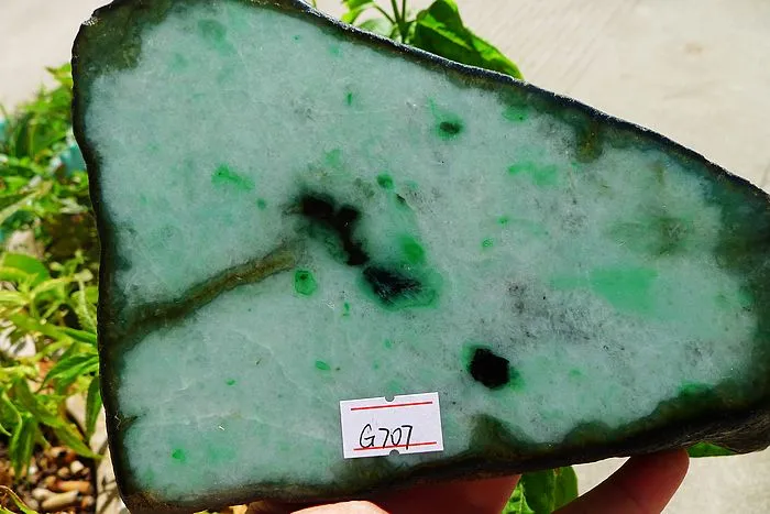 Natural Jade Rough Jadeite Raw (1.43kg,19X13X3.3cm)