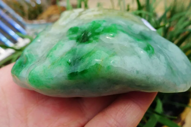 Natural Jade Rough Jadeite Raw (276g,8.4X8.4X2.2cm)