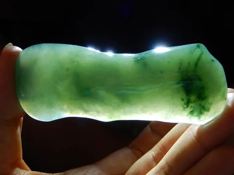 Natural Jade Rough Jadeite Raw (59g, 79X28X14mm)