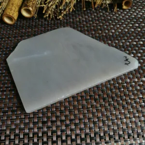 Natural Kunlun Jade Rough Nephrite Raw (138g,12X8X0.6cm)