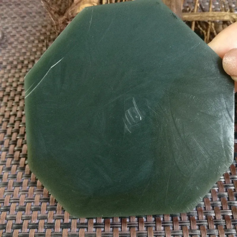 Natural Kunlun Jade Rough Nephrite Raw (205g,9.5X1cm)