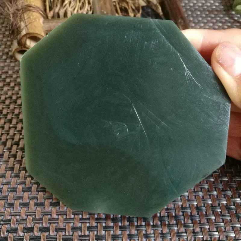 Natural Kunlun Jade Rough Nephrite Raw (205g,9.5X1cm)