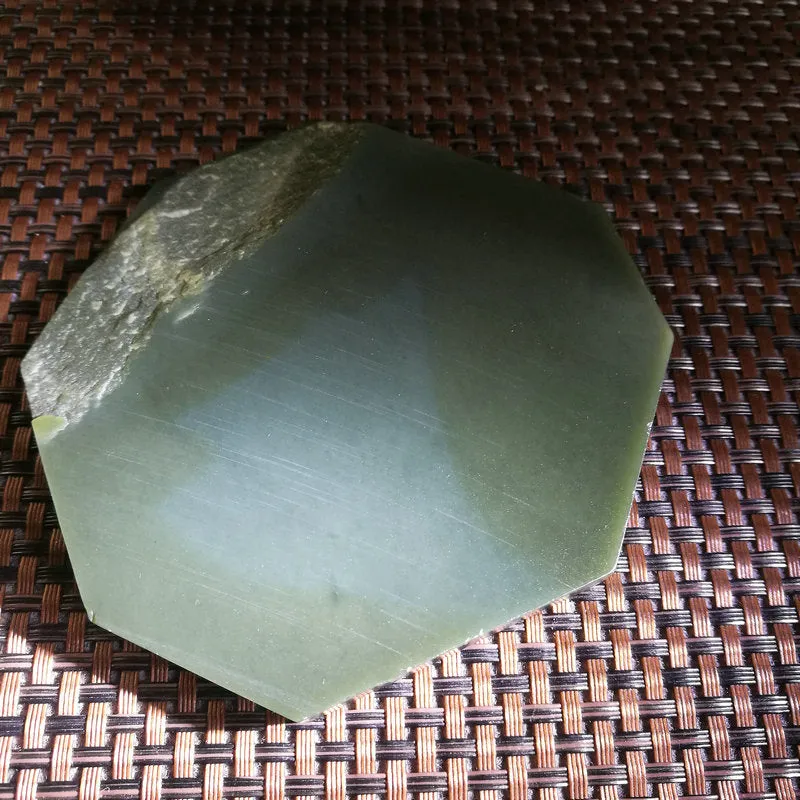 Natural Kunlun Jade Rough Nephrite Raw (205g,9.5X1cm)