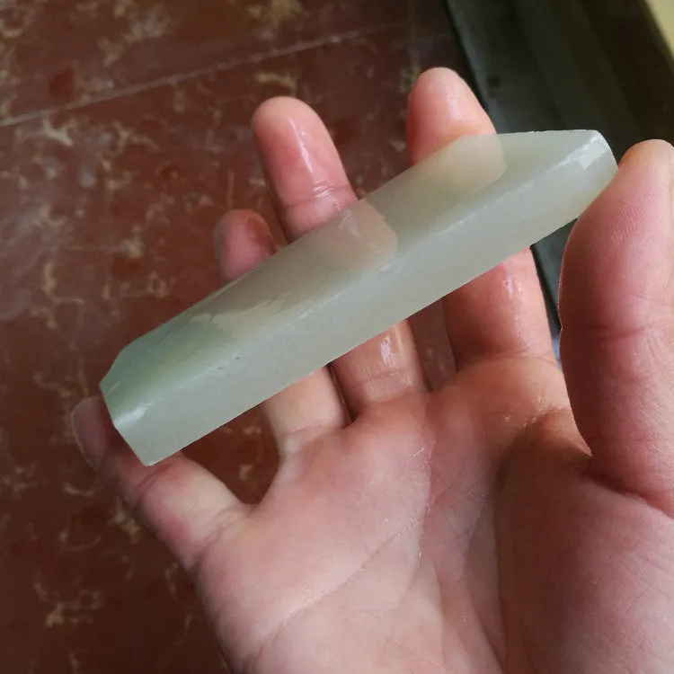 Natural Kunlun Jade Rough Nephrite Raw (99g, 9X3.8X1cm)