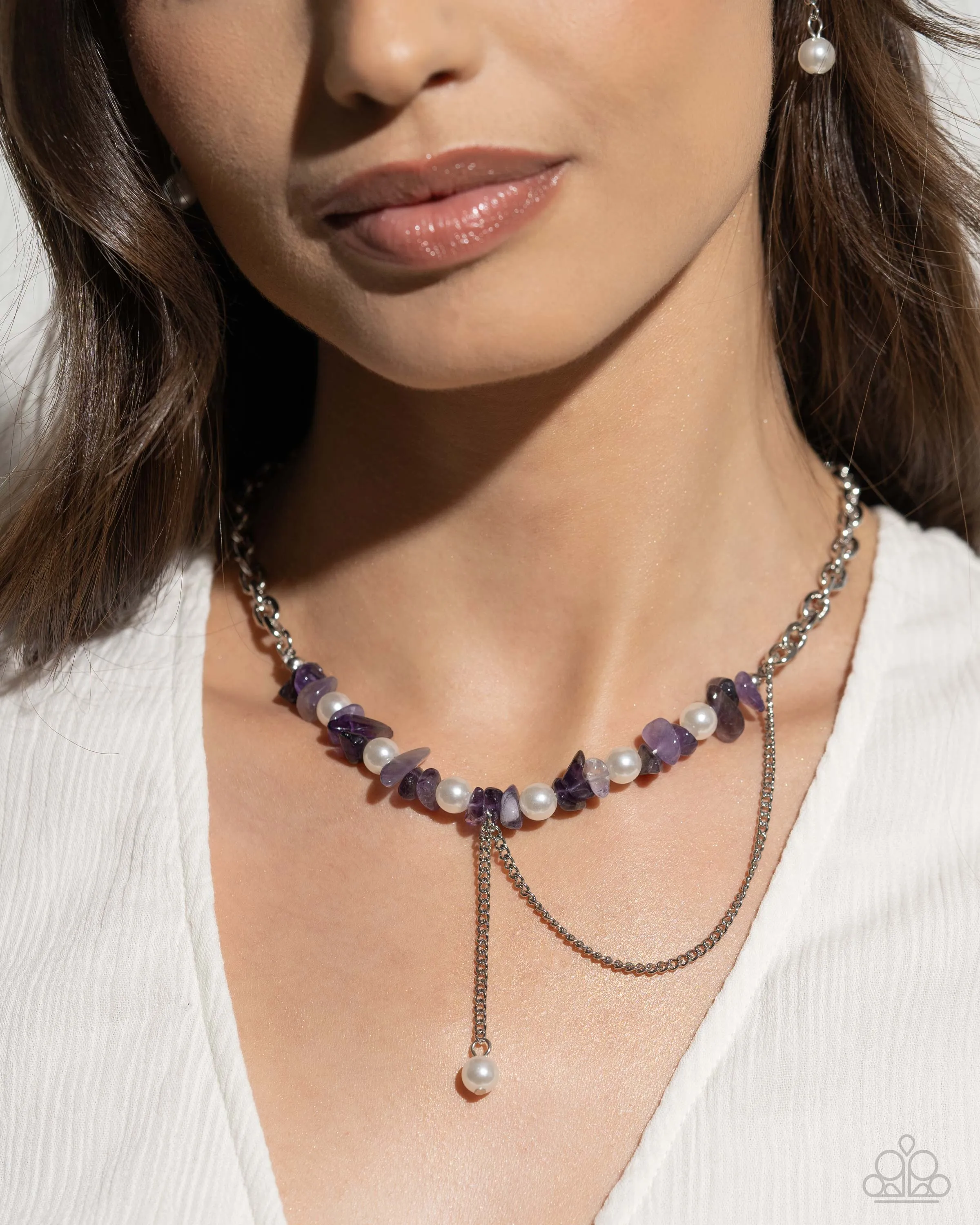 Necklace Nostalgically Noble - Purple SET52