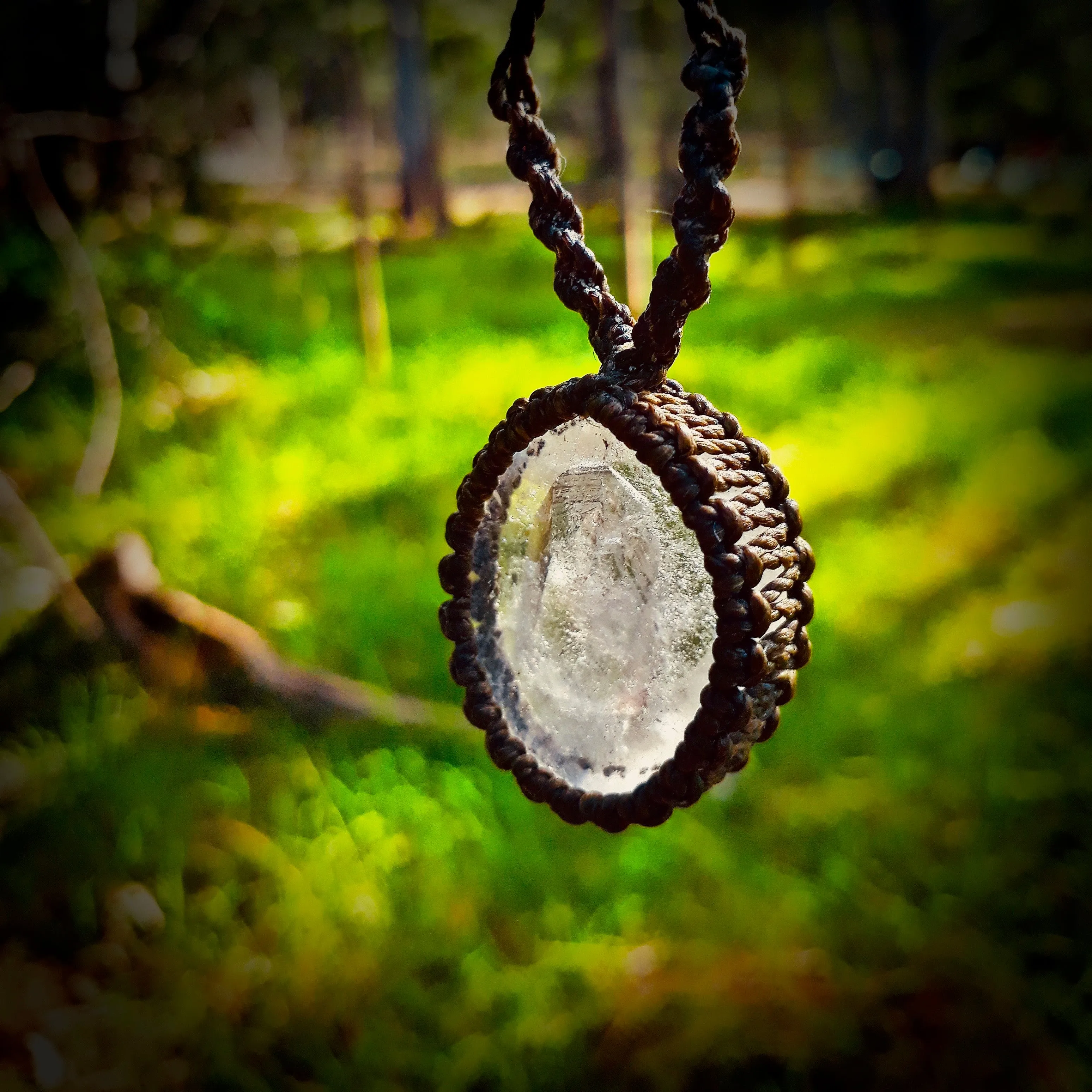 Negative quartz necklace