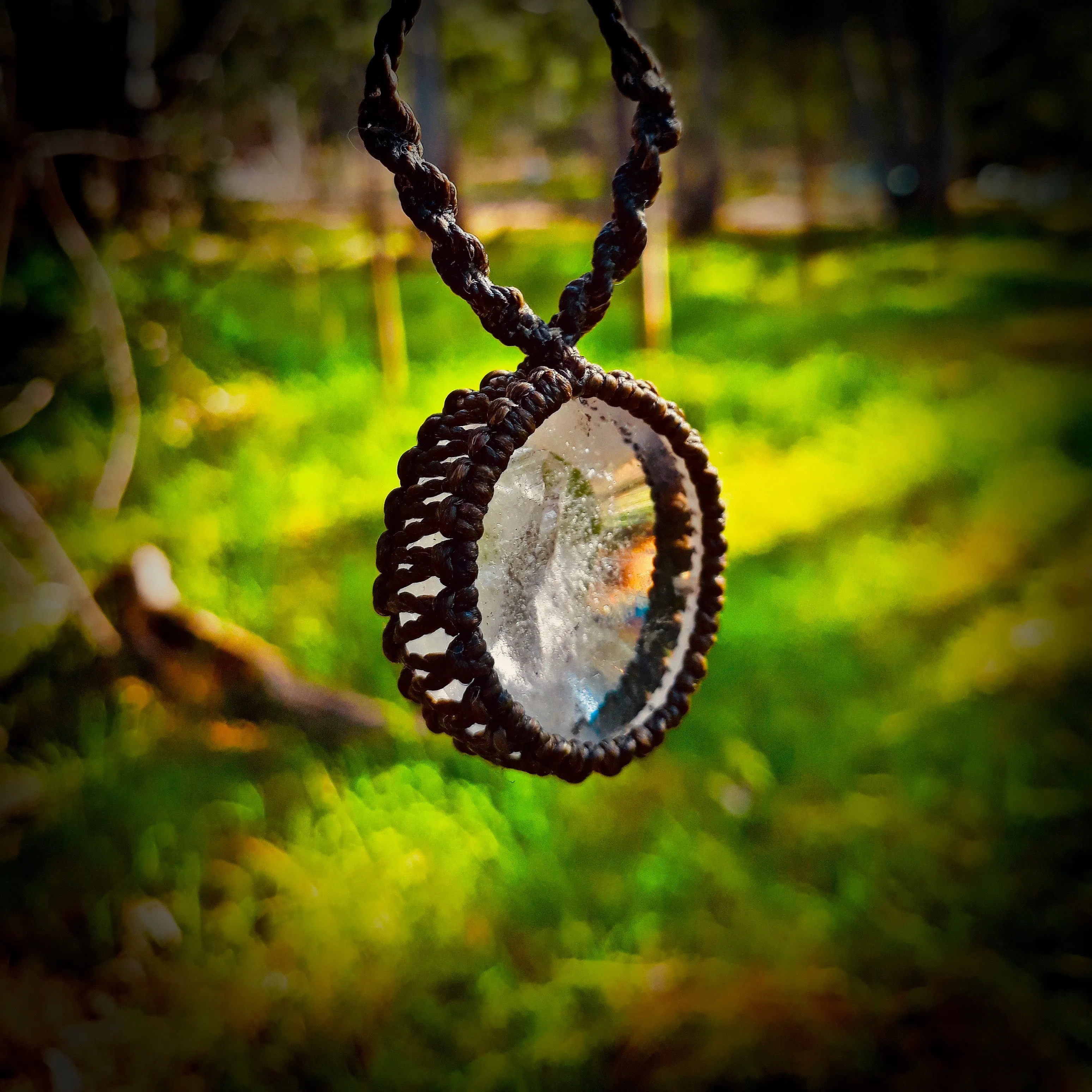 Negative quartz necklace