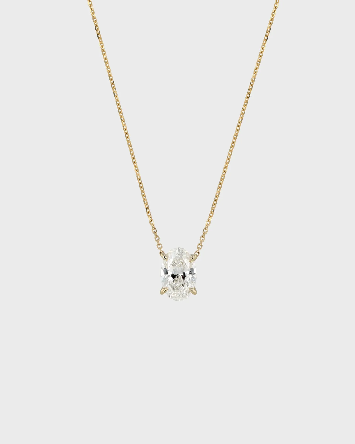 Oval Diamond Necklace