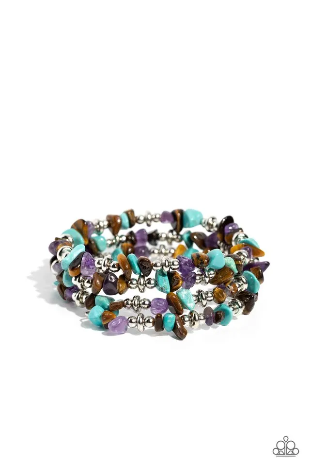 Paparazzi Bracelet ~ Stacking Stones - Brown