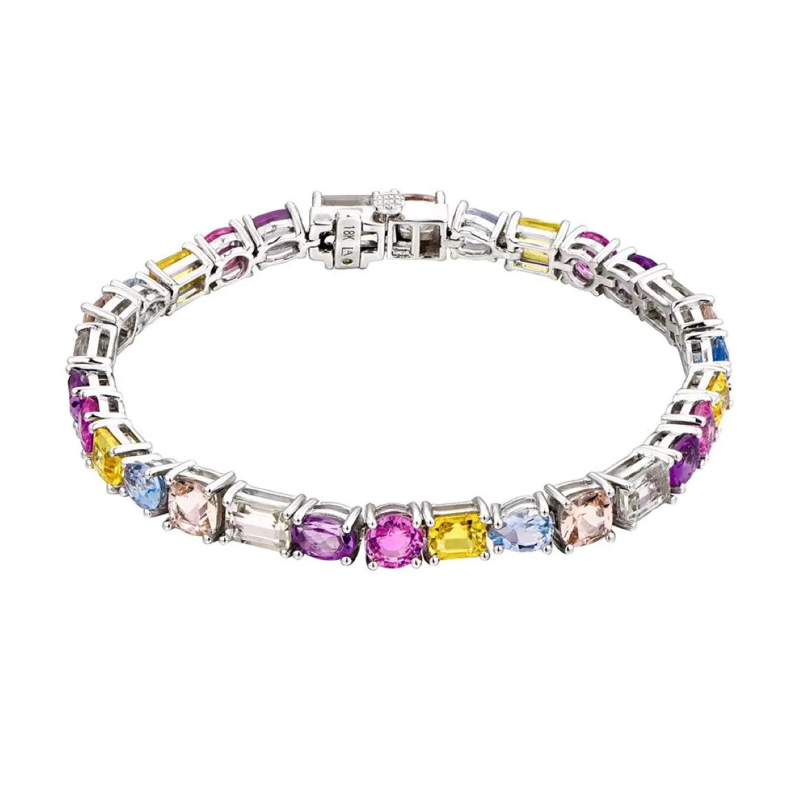 Pastel Multishape Tennis Bracelet