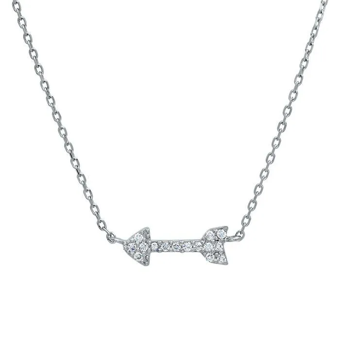 Pave Diamond Arrow Necklace