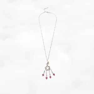 Pearl and Tourmaline Tassel Necklace